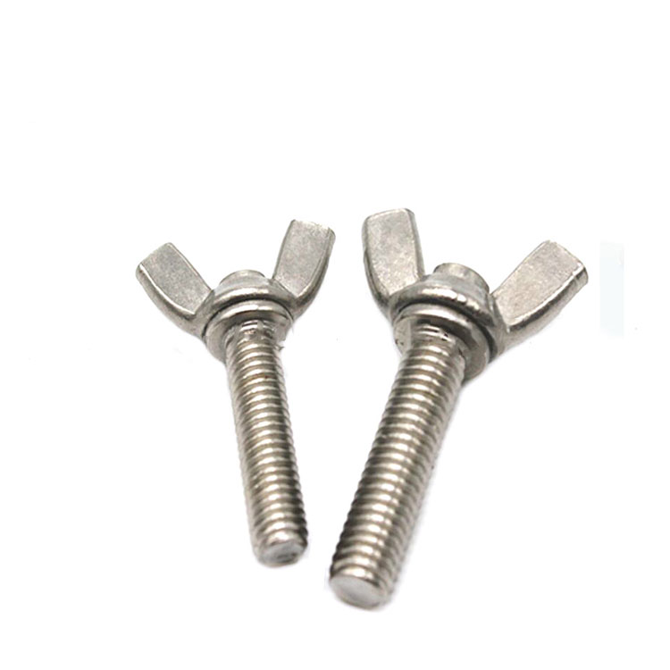 ASME/ANSI B 18.6.8 فولاد ضد زنگ SS304 A2-70 Wing Thumb Screws