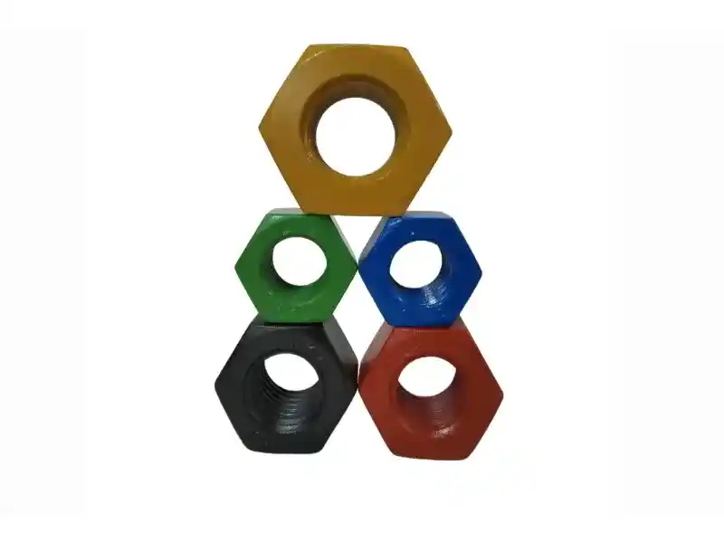 Corrosion Resistant PTFE Coated Hex Nuts High Lubrication Fastener Nuts